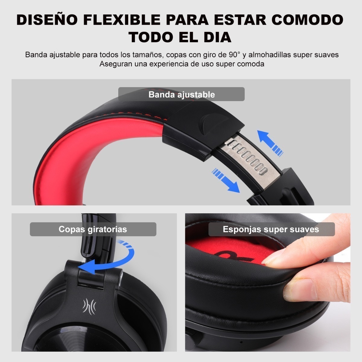 Manual de usuario de los auriculares inalámbricos Bluetooth OneOdio A70  Over Ear