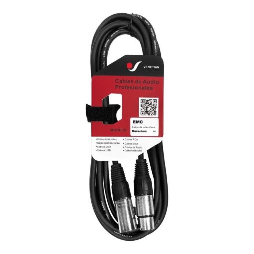 Kit 6 Cable Xlr Cannon Balanceado 3m Venetian Microfono Dmx 5 D 617421 MLA31024669664 062019 F