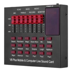 Placa De Audio Interfaz Acustica V8 Plus Android Streaming