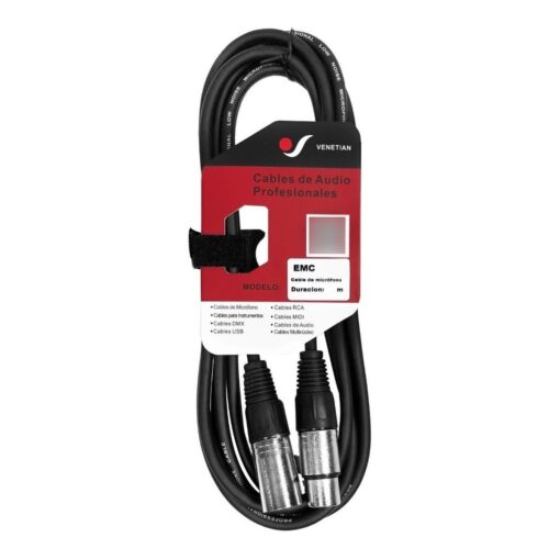 Kit 12 Cable Xlr Cannon Balanceado 2m Venetian Microfono Dmx 5 D 641221 MLA50650374778 072022 F