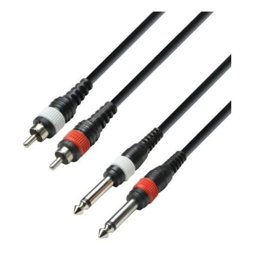 Cable 2 Plug 6.3mm Mono A 2 Rca Estereo Audio De 1.8 Metro 5 D 652048 MLA31901766946 082019 F