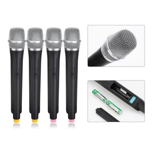 Sistema Inalambrico 4 Microfonos Venetian Md-4700 Mano Uhf 7 D 665524 MLA45061587915 032021 F