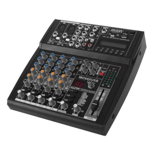 Consola Moon Mc602 4 Canales Usb Sd Fx Mixer Estudio Vivo 7 D 832075 MLA52238687751 112022 F