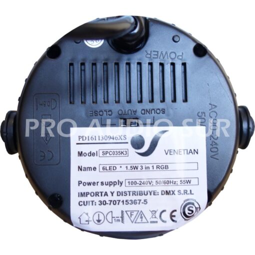 Venetian Lpr1206 Spot 6x 1.5w Led Tacho Proton Audiorritmico 6 D 886156 MLA27858068473 072018 F