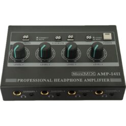 Amplificador De Auriculares De 4 Canales 3,5 Plug Rca Mute