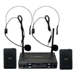 Microfono Inalambrico Xmax Doble Vincha Uhf Profesional Dual