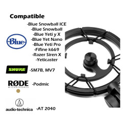 Ofertas 210 Alternative view of Shock Mount Para Blue Yety Pro Snowball Soporte Sm7b Podmic