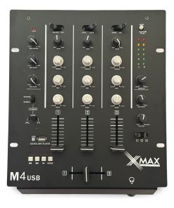 Mixer Dj M4 Black Xmax 4 Canales Bluetooth Usb Consola Phono