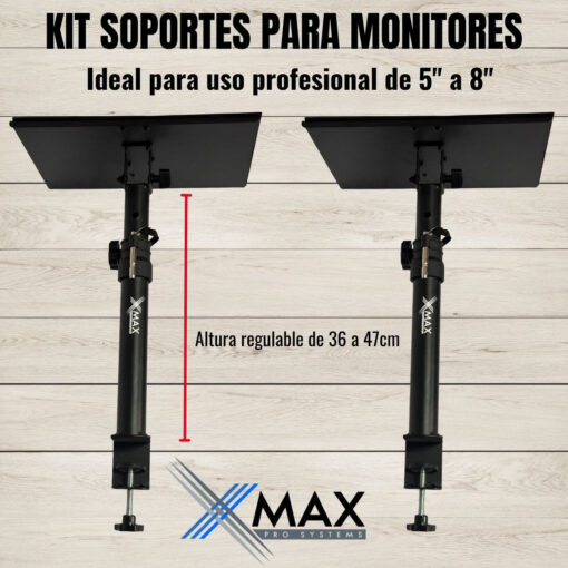 Kit 2 Soportes Xmax Para Home Theater Mesa Monitor Estudio 10 D 635696 MLA90661291585 082025 F