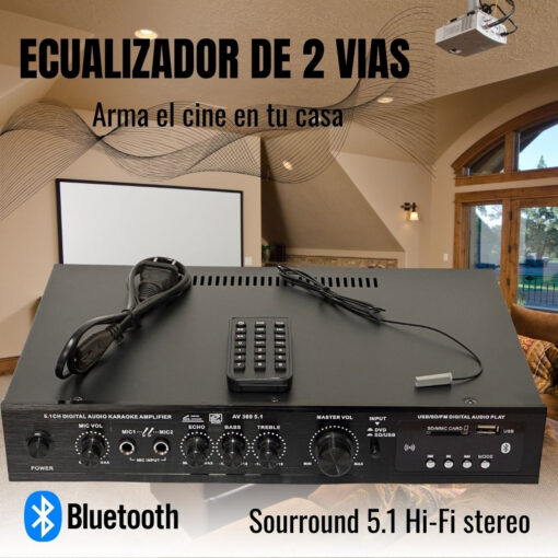 Amplificador Xmax 5.1 Subwoofer Home Theater Bluetooth Fm 9 D 821562 MLA89900490485 082025 F