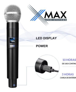 Alternative view of Micrófono Inalambrico Xmax Recargable Uhf Karaoke Mano 50m