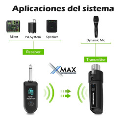 Alternative view of Transmisor Inalambrico Xmax Uhf Para 2 Microfono De Mano 50m