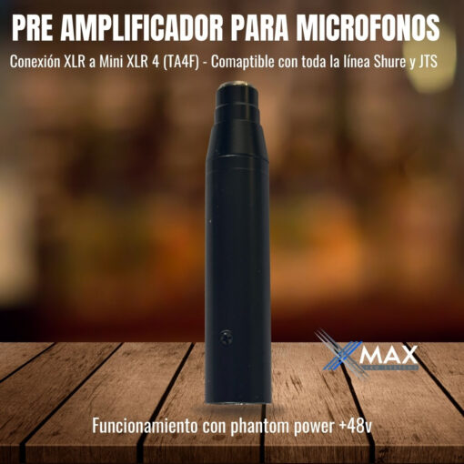 Preamplificador Xlr Ta4f Para Shure Y Jts Vincha Corbatero 10 D 687685 MLA93491218287 092025 F