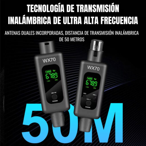 Transmisor Inalambrico Xmax Uhf 50m Microfono Condenser 48v 8 D 740932 MLA92197508006 092025 F
