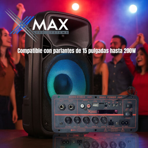 Modulo Amplificador Xmax Para Bafle 200w Bluetooth 220v 12v 13 D 840736 MLA102666749977 122025 F