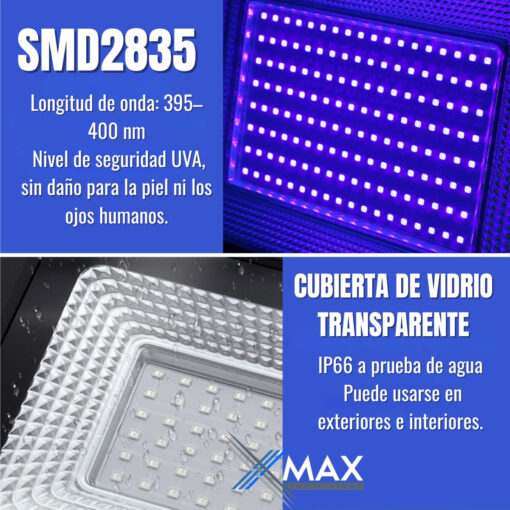 Bañador Led Uv Luz Negra Xmax 50w Ultravioleta Ip66 Exterior 11 D 934176 MLA100876430125 122025 F