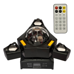 Cabezal Movil Araña 3 Lentes 80w Dmx Cob Led Rgbw Laser Rgb
