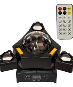 Cabezal Movil Araña 3 Lentes 80w Dmx Cob Led Rgbw Laser Rgb