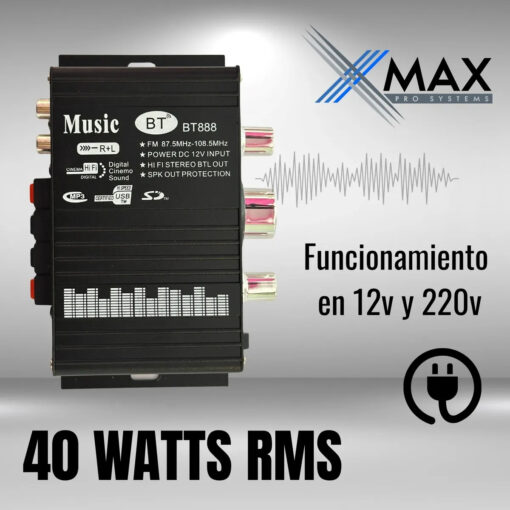 Equipo Publicidad Auto Amplificador Usb 2 Bocina 12v Sirena 10 D 745778 MLA89950084399 082025 F