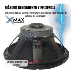 Alternative view of Subwoofer 18 Xmax 18*2000 1000w Rms 4ohms Parlante Audio Car