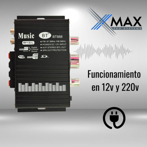 2 Bafle Moon Musica Funcional 120w + Amplificador Bluetooth 10 D 689160 MLA94688157614 102025 F 5