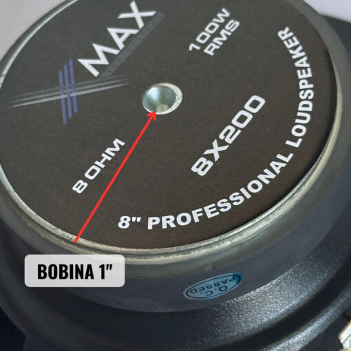 Parlante 8 Pulgadas Xmax 8x200 100w Rms Bobina 1 Woofer 9 D 712010 MLA106758337404 022026 F