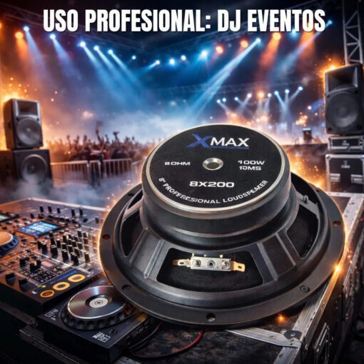 Parlante 8 Pulgadas Xmax 8x200 100w Rms Bobina 1 Woofer 13 D 715081 MLA106758278708 022026 F
