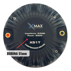 Ofertas 117 Alternative view of Driver 1 Pulgada Xmax X51 200watts 51mm Titanio 8ohms