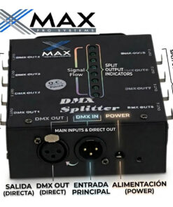 Alternative view of Divisor Dmx Xmax Splitter Premium 8 Puertos / Xlr 3 Pines