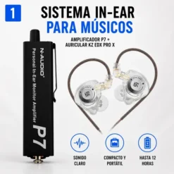 Ofertas 52 Alternative view of Sistema Monitoreo In Ear + Auriculares Kz Edx Pro X Musicos
