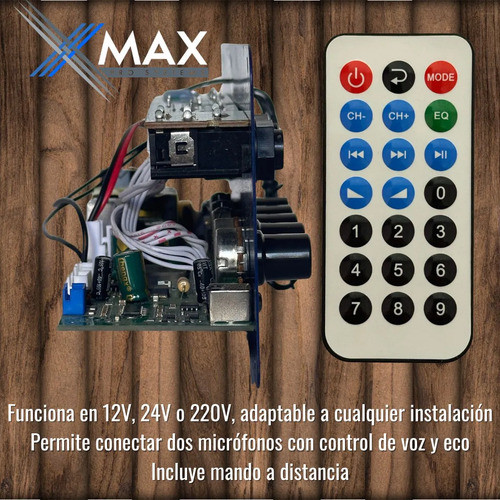 Modulo Amplificador Xmax Para Bafle 120w Inalambrico Bateria 12 D 652012 MLA110707717257 042026 O 2 sqt