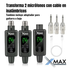 Ofertas 101 Alternative view of 2 Transmisor Inalambrico Xmax Uhf 50m Microfono Condenser