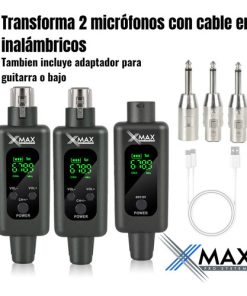Alternative view of 2 Transmisor Inalambrico Xmax Uhf 50m Microfono Condenser