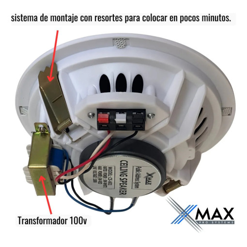 Parlante De Techo Xmax 6 Pulgadas 100v 3-6w Musica Funcional 11 D 817353 MLA114010427653 072026 F 510x498 sqt