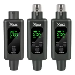 2 Transmisor Inalambrico Xmax Uhf 50m Microfono Condenser
