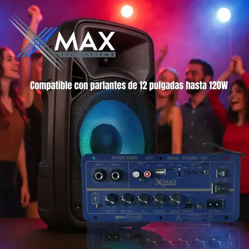 Modulo Amplificador Xmax Para Bafle 120w Inalambrico Bateria 14 D 873958 MLA109813796348 042026 O 2 sqt
