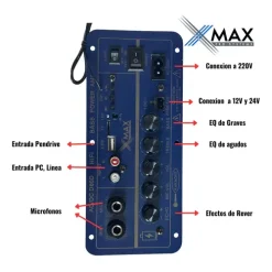 Ofertas 93 Alternative view of Modulo Amplificador Xmax Para Bafle 120w Inalambrico Bateria