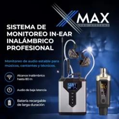Alternative view of Sistema Monitoreo X2 In Ear Xmax Profesional Inalámbrico 80m