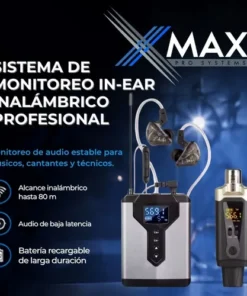 Alternative view of Sistema Monitoreo X2 In Ear Xmax Profesional Inalámbrico 80m