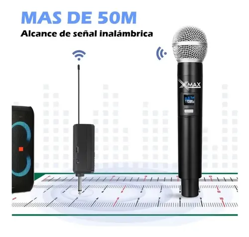 Kit 2 Micrófono Inalambrico Xmax Recargable Uhf Karaoke 50m 5 Kit 2 Micrófono Inalambrico Xmax Recargable Uhf Karaoke 50m - Imagen 5