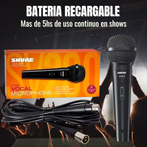 Sistema Inalambrico Shure Uhf 50 Metros Microfono Doble Mano 6 Sistema Inalambrico Shure Uhf 50 Metros Microfono Doble Mano - Imagen 6