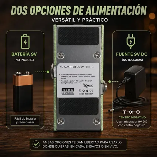 Pedal Overdrive Guitarra Xmax Tube Screamer Ts Clásico 9v 5 Pedal Overdrive Guitarra Xmax Tube Screamer Ts Clásico 9v - Imagen 5
