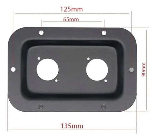 Bornera Para Bafle Metalica Porta 2 Speakon Hembra Cazoleta 3 Bornera Para Bafle Metalica Porta 2 Speakon Hembra Cazoleta - Imagen 3