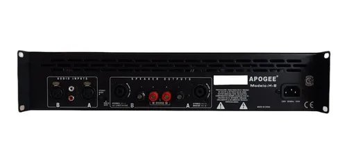 Potencia Apogee H-8 600 W 4 Ohms Amplificador Profesional 2 Potencia Apogee H-8 600 W 4 Ohms Amplificador Profesional - Imagen 2
