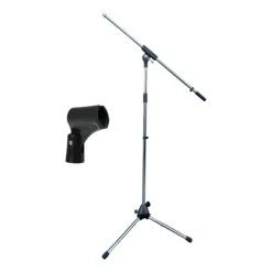 Pie De Microfono Pesado Xmax Soporte Cromado Metalico Pipeta