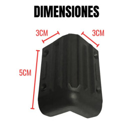 Alternative view of Kit X4 Esquinero Para Bafle Negro Plástico 5x3 Cm Apilable