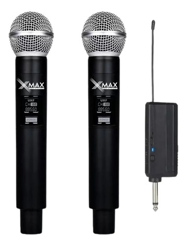 Kit 2 Micrófono Inalambrico Xmax Recargable Uhf Karaoke 50m 1 Kit 2 Micrófono Inalambrico Xmax Recargable Uhf Karaoke 50m