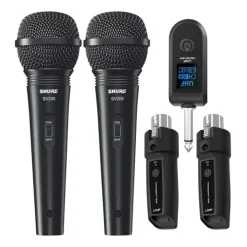 Sistema Inalambrico Shure Uhf 50 Metros Microfono Doble Mano