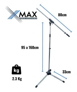 Alternative view of Pie De Microfono Pesado Xmax Soporte Cromado Metalico Pipeta