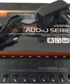Amplificador De Auricular De 8 Canales Estereo Metalico 220v